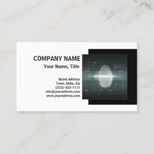 De Visita Cartão da impressão digital do investigador do