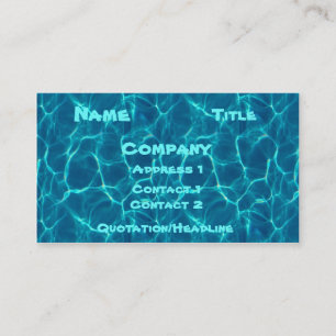 De Visita Cartão da piscina