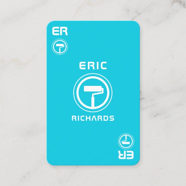 De Visita Cartão do ás do pintor (Frente)