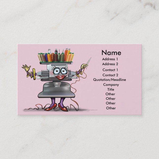 De Visita Cartão do bordado (Frente)