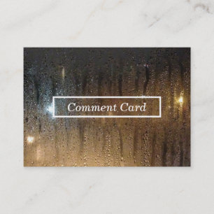 De Visita cartão do comentário da chuva do outono