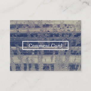 De Visita cartão do comentário da janela do inverno