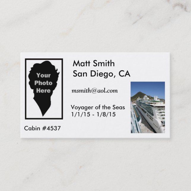 De Visita Cartão do cruzeiro (Frente)