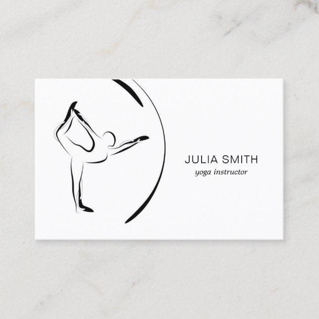De Visita Cartão do instrutor da ioga com duas poses da ioga (Frente)