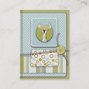 De Visita Cartão do lembrete da coruja