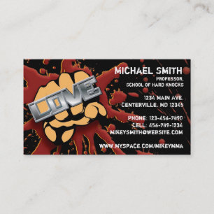 De Visita Cartão do punho do amor/ódio