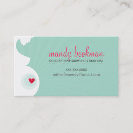 De Visita CARTÃO DOULA MIDWIFE CARTÃO INTELIGENTE verde