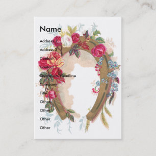 De Visita Cartão em ferradura do comércio do Victorian dos