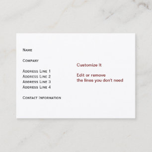 De Visita Cartão indestrutível