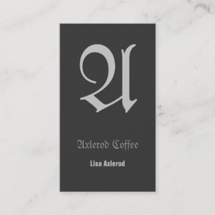 De Visita Cartão Inicial Fraktur Grays