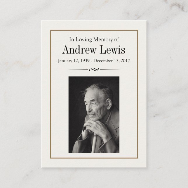 De Visita Cartão Memorial (Frente)