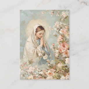 De Visita Cartão Memorial Fúnebre Católico Virgem Maria -