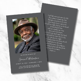 De Visita Cartão Memorial Funeral Fotográfico da cinza