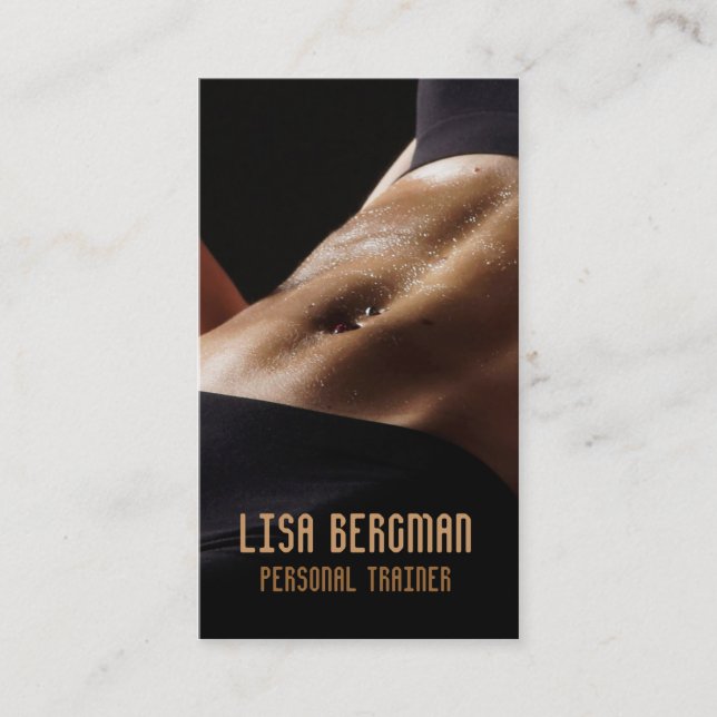 De Visita Cartão pessoal profissional do instrutor/malhação (Frente)