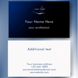 De Visita Cartão Profissional Personalizado Moderno com Logo