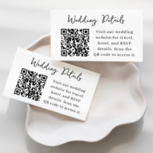Cartão QR com Detalhes do Casamento em Roteiro Mod