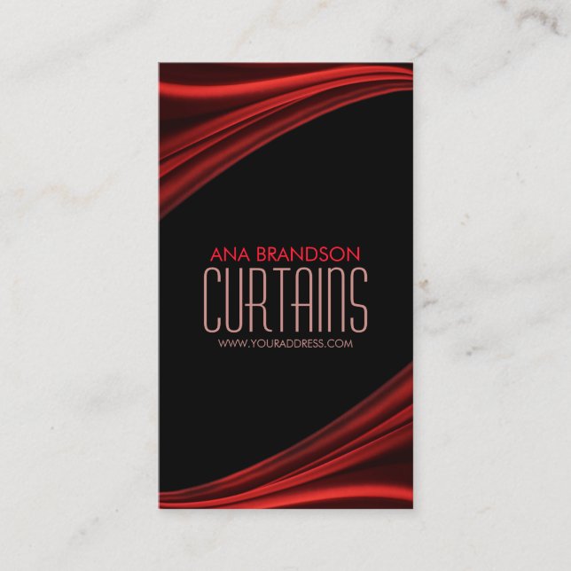 De Visita Cartão Red Luxuriant Home Decor Studio (Frente)