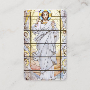 De Visita Cartão Religioso da Páscoa com Oração Pascual