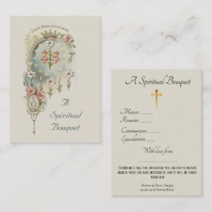 De Visita Cartão santamente da oração do buquê espiritua
