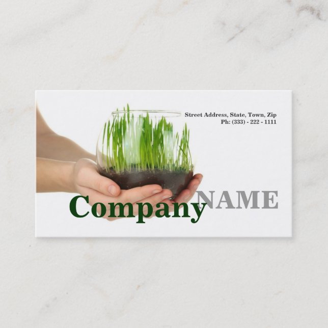 De Visita Cartão saudável do vegetariano da vida do verde (Frente)