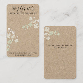 De Visita Cartão Scrunchie artesanal