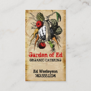 De Visita cartão vegetal da restauração do cozinheiro che