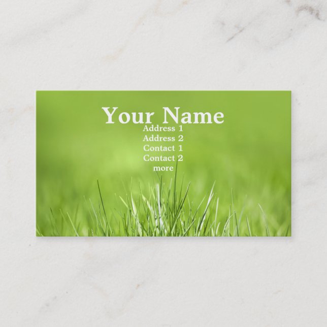 De Visita cartão verde (Frente)