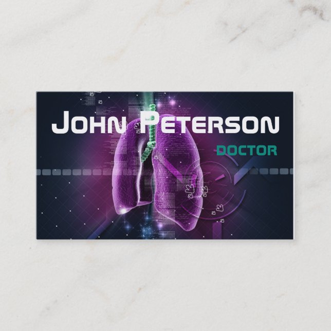 De Visita Cartão vermelho do doutor Terapeuta Pulmonologist (Frente)