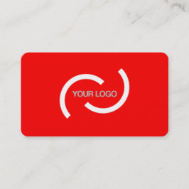 De Visita Cartão vermelho elegante. Personalize com seu próp