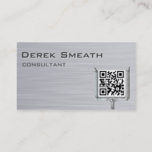 De Visita Código escovado do cartão QR do metal