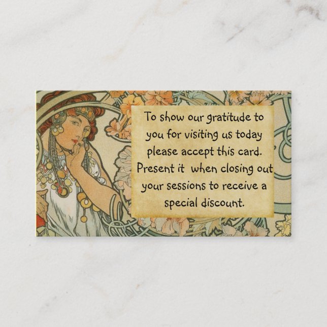 De Visita Massagem: cartão preferido do cliente (Frente)