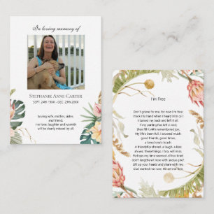 De Visita Memorial da Foto Tropical Eu sou Gratuito Cartão d