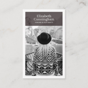 De Visita Memorial Funeral Moderno e Cartão com fotos Simpl