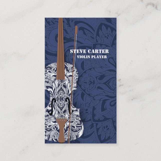 De Visita Mestre do professor do cartão do artista da música (Frente)