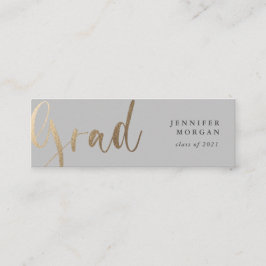 De Visita Mini cartão dourado