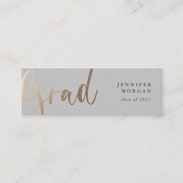 De Visita Mini cartão dourado (Frente)