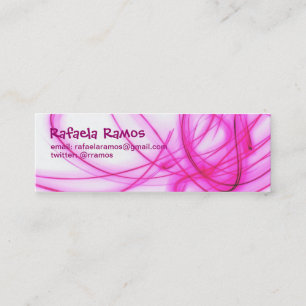 De Visita Mini Cartão Fino Light Rosa