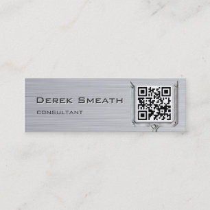 De Visita Mini Código escovado do cartão QR do metal