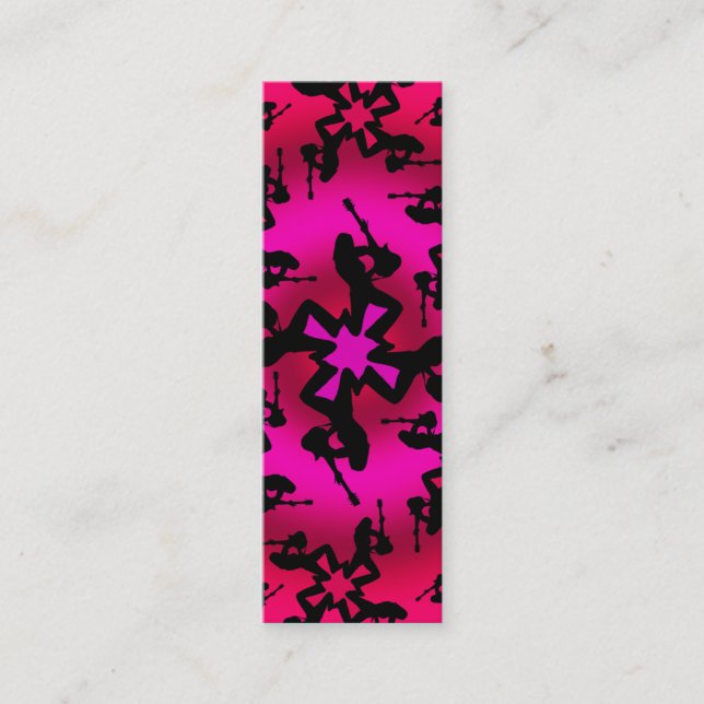 De Visita Mini Oásis cor-de-rosa - cartão magro (Frente)