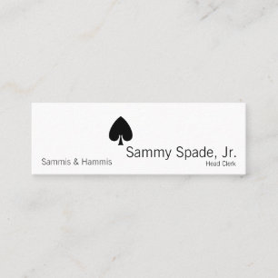 De Visita Mini Pás do terno do cartão