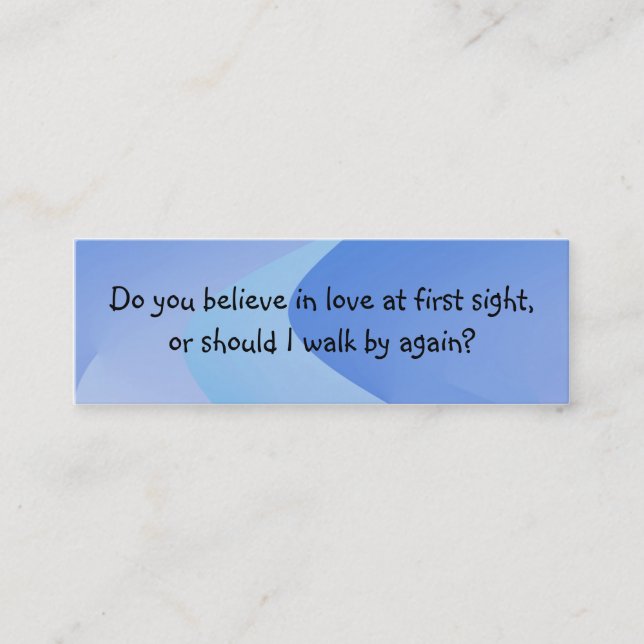 De Visita Mini Pegare a linha cartão da introdução (Frente)