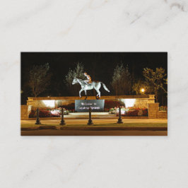 De Visita Nativo Dançarino Estátua do Cavalo Saratoga Cartão