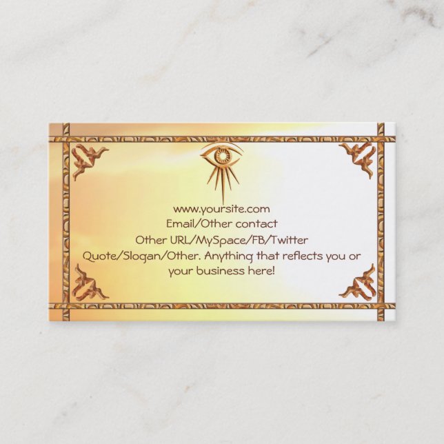 De Visita Olho do cartão da introdução do Sunburst do (Frente)