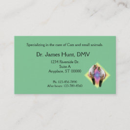 De Visita Ônibus. Cartão - Veterinário - Gatos em diamante a