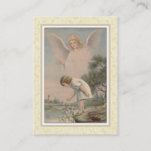 De Visita Oração do Anjo da Guarda Cartão Santo