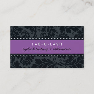 De Visita Preto roxo do flourish corajoso moderno do CARTÃO