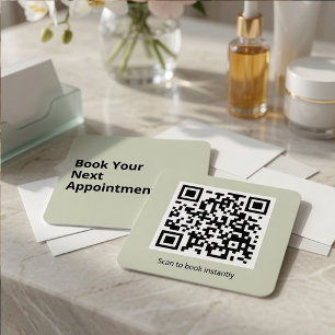 De Visita Quadrado Cartão QR Code Moderno para sua Próxima Consulta