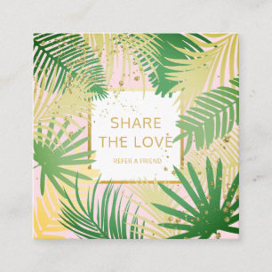 De Visita Quadrado Consulte um cartão tropical do cliente da