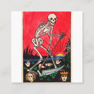 De Visita Quadrado O Cartão do Tarot da Morte