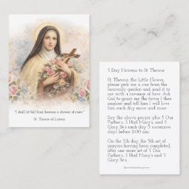 De Visita Santo Teresinha Novena do Jesus Crucificado Cartão